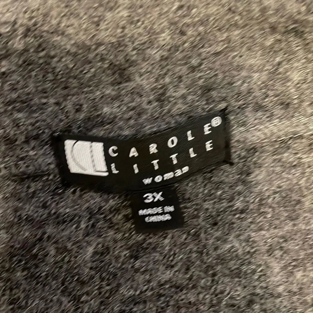 Carole Little wool grey cardigan with zipper - Picture 7 of 8
